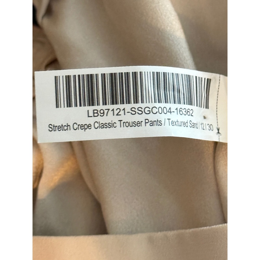 Quince Stretch Crepe Classic Trouser Pants Textured Sand Beige Size 12 NWT - Picture 6 of 7